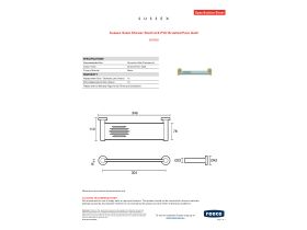 Specification Sheet - Sussex Scala Shower Shelf LUX PVD Brushed Pure Gold