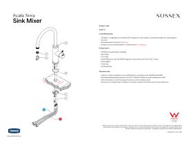 Installation Instructions - Sussex Scala Nova Sink Mixer (5 Star) Lead Free