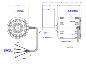 Fasco Fan Motor 240V 750W 80855BQVA-A25S