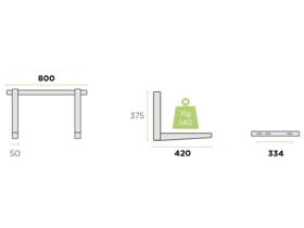 Rodigas Air Conditioner Wall Bracket 120Kg 420mm