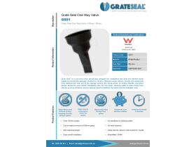 Specification Sheet - Grate Seal One Way Valve - Suit 80/100mm