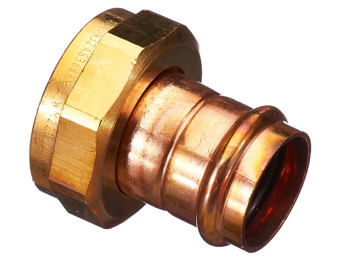 >B< Press Valve Adaptor 1 1/2" BSP x 32mm Copper