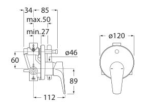 Roca Atlas Shower Mixer with Diverter Chrome