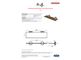 Specification Sheet - Milli Marq Edit Metal Shower Shelf Brushed Bronze