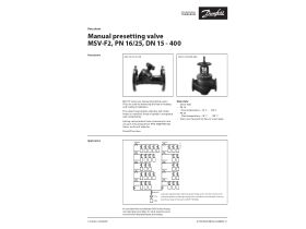 Technical Guide - Danfoss Leno Manual Balancing Valves