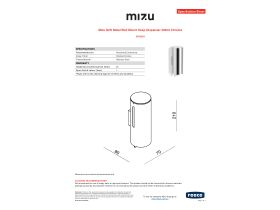Specification Sheet - Mizu Drift Metal Wall Mount Soap Dispenser 300ml Chrome