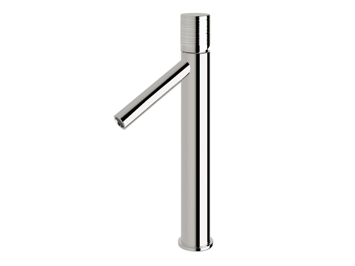 Sussex Pure Extended Basin Mixer Tap with Cirque Textured Handle Chrome (6 Star)
