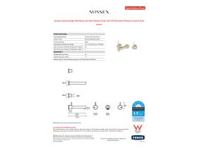 Specification Sheet - Sussex Scala Straight Wall Basin Set with 200mm Outlet LUX PVD Brushed Platinum Gold (6 Star)
