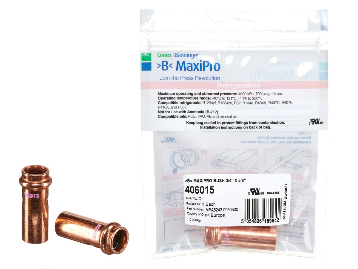 >B< Maxipro Bush 3/4" x 5/8" Bag of 2