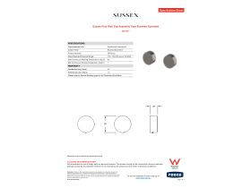 Specification Sheet - Sussex Pure Wall Top Assembly Taps Brushed Gunmetal