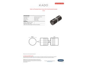 Specification Sheet - Kado Lux Frameless Shower Screen Door Knob Brushed Gunmetal