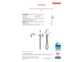 Specification Sheet - Sussex Scala Mixer Tap Handshower System Chrome (3 Star)