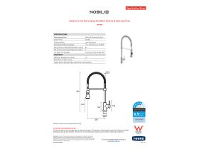 Specification Sheet - Nobili Live Pull Down Spray Sink Mixer Chrome (4 Star) Lead Free