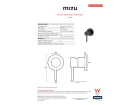 Specification Sheet - Mizu Drift Shower Mixer Kit Matte Black