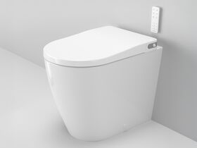 In Situ - Caroma Forma II Bidet Cleanflush Invisi Back to Wall Overheight Toilet Suite Gloss White (4 Star)