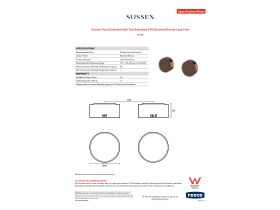 Specification Sheet - Sussex Pure Elemental Wall Top Assembly PVD Brushed Bronze Lead Free