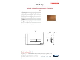 Specification Sheet - Hideaway+ Rectangle Button/Plate Inwall Metal Brushed Bronze