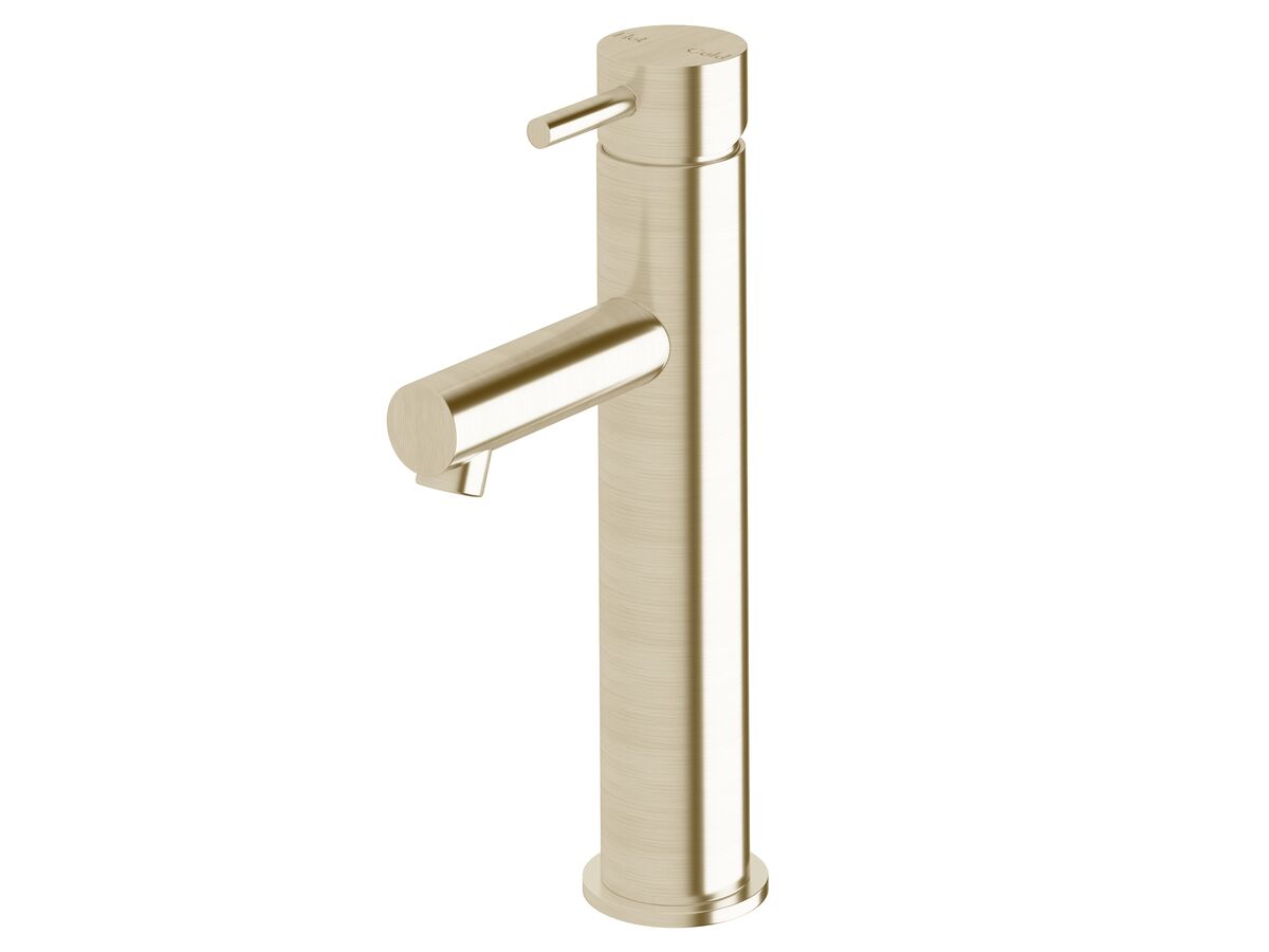 Sussex Scala Medium Basin Mixer Tap LUX PVD Brushed Platinum Gold (5 Star)
