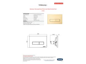 Specification Sheet - Hideaway+ Rectangle Button/Plate Inwall Metal Brushed Gold