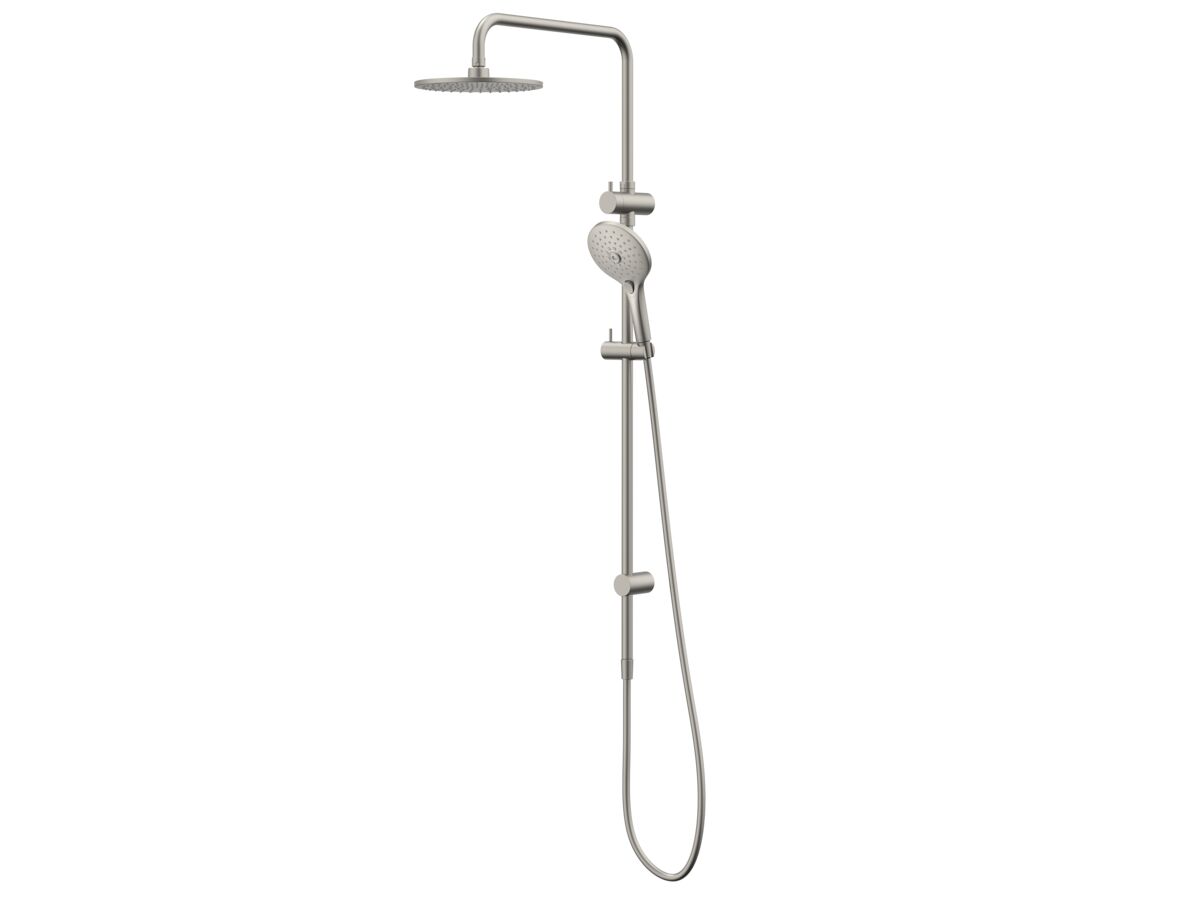 Hero - Posh Domaine Twin Rail Shower Brushed Nickel (3 Star)
