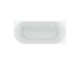 Supporting Image - Posh Solus Back to Corner Freestanding Bath 1700mm Right Corner with Overflow Gloss White - Top View