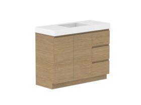 Supporting Image - Posh Domaine 1200mm Floor Mount Vanity Unit Conventional Single Bowl 90mm Top