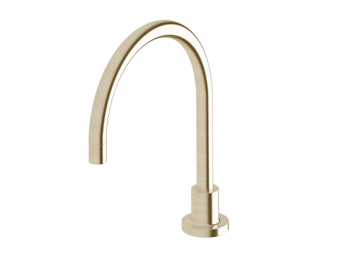 Sussex Scala Hob Sink Swivel Outlet Curved LUX PVD Brushed Platinum Gold (3 Star)