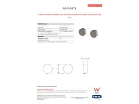 Specification Sheet - Sussex Pure Wall Top Assembly with Linear Textured Handles PVD Brushed Gunmetal Lead Free
