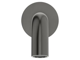 Supporting Image 2 - Mizu Drift Wall Basin/Bath Outlet Curve Spout 160mm Brushed Gunmetal (6 Star) Lead Free - Front