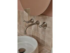 In Situ - Kado Era Wall Basin Set 200mm Lever Handle Brushed Nickel (5 Star)