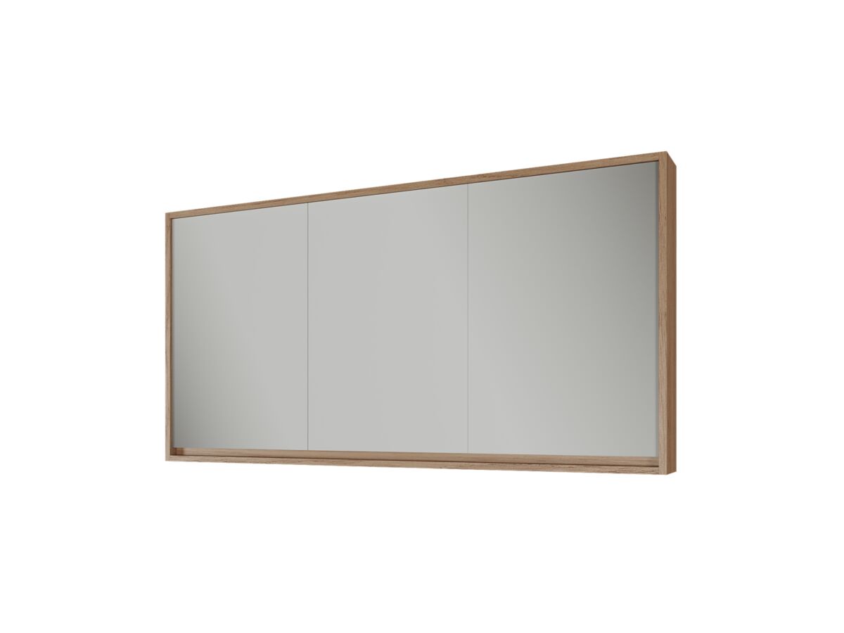 Supporting Image - Kado Aspect 1500mm Mirror Cabinet Three Doors with Surround View - Boston Oak side