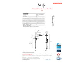 Specification Sheet - Milli Marq Edit Twin Rail Shower Matte Black (3 Star)