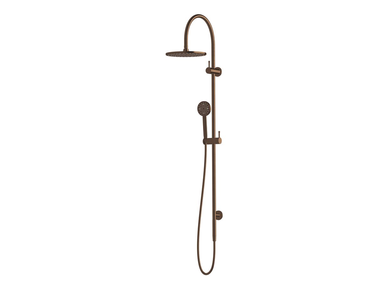 Hero - Sussex Scala Nova Twin Rail Shower PVD Brushed Bronze