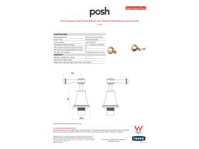 Specification Sheet - Posh Canterbury Wall Top Assemblies Lever Handles Polished Brass Gold Lead Free