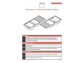 Installation Instructions - Memo Oscar Inset 1 & 1/2 Bowl & Drainer Sink Overflow 1 Taphole