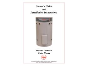 Installation Instructions - Rheem electric domestic dual 025-050 - 122250