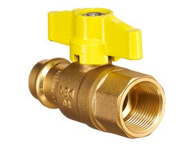 QT Lever Ball Valve Gas Copper DN20 x Female BSP 3/4"