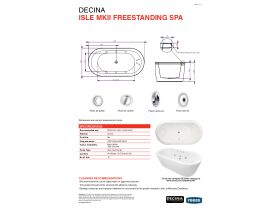 Technical Guide - Decina Isle MKII 1790mm Freestanding 10 Jet Spa Bath