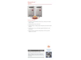 Specification Sheet - Rheem 299291 EZ Link Continuous Flow Gas Kit