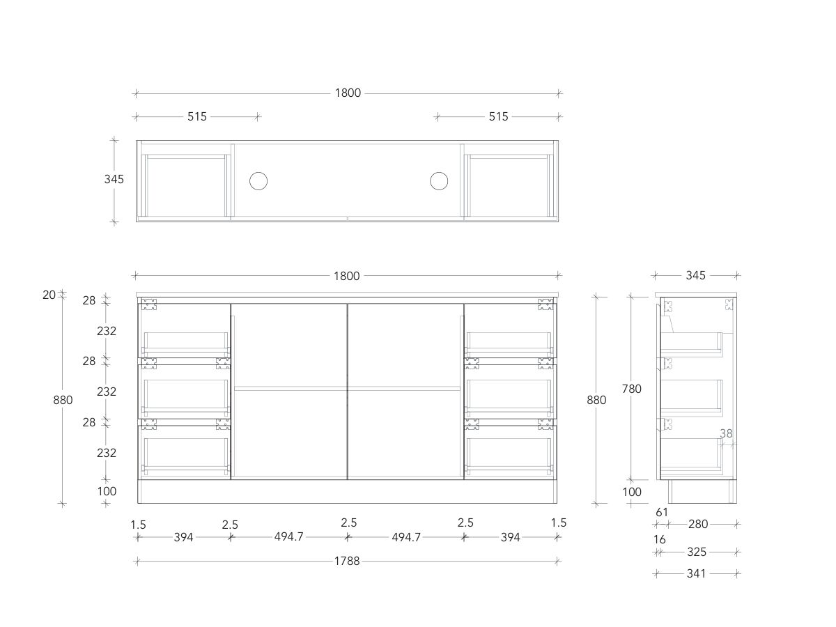 Posh Domaine 1800mm Ensuite Floor Mount Vanity Unit Double Bowl Cherry Pie, Friday Hybrid Quartz & Caesarstone Top