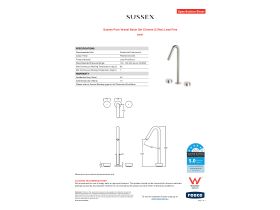 Specification Sheet - Sussex Pure Vessel Basin Set Chrome (5 Star) Lead Free