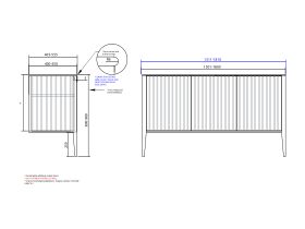 ISSY Custom Cloud I 1501-1800mm x 400-550mm x 800-900mm Vanity Unit with Legs 3 Touch Latch Doors Semi Inset (No Basin)
