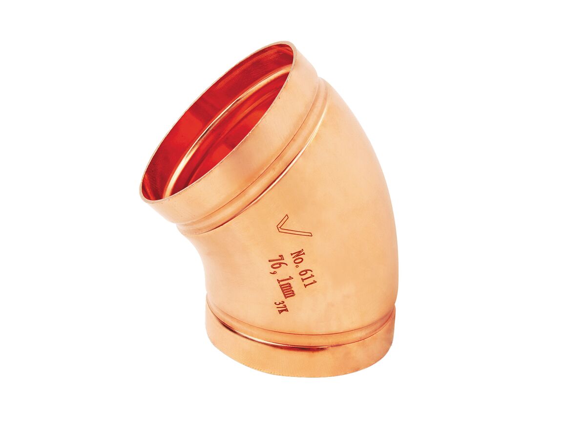 Victaulic Copper Elbow 45 Degree