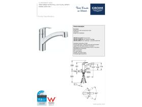 Technical Guide - GROHE Eurosmart New Pull Out Sink Mixer Chrome Plated (4 Star)