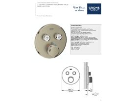 Technical Guide - GROHE SmartControl Concealed Thermostatic 2 Button Trimset Round Brushed Nickel