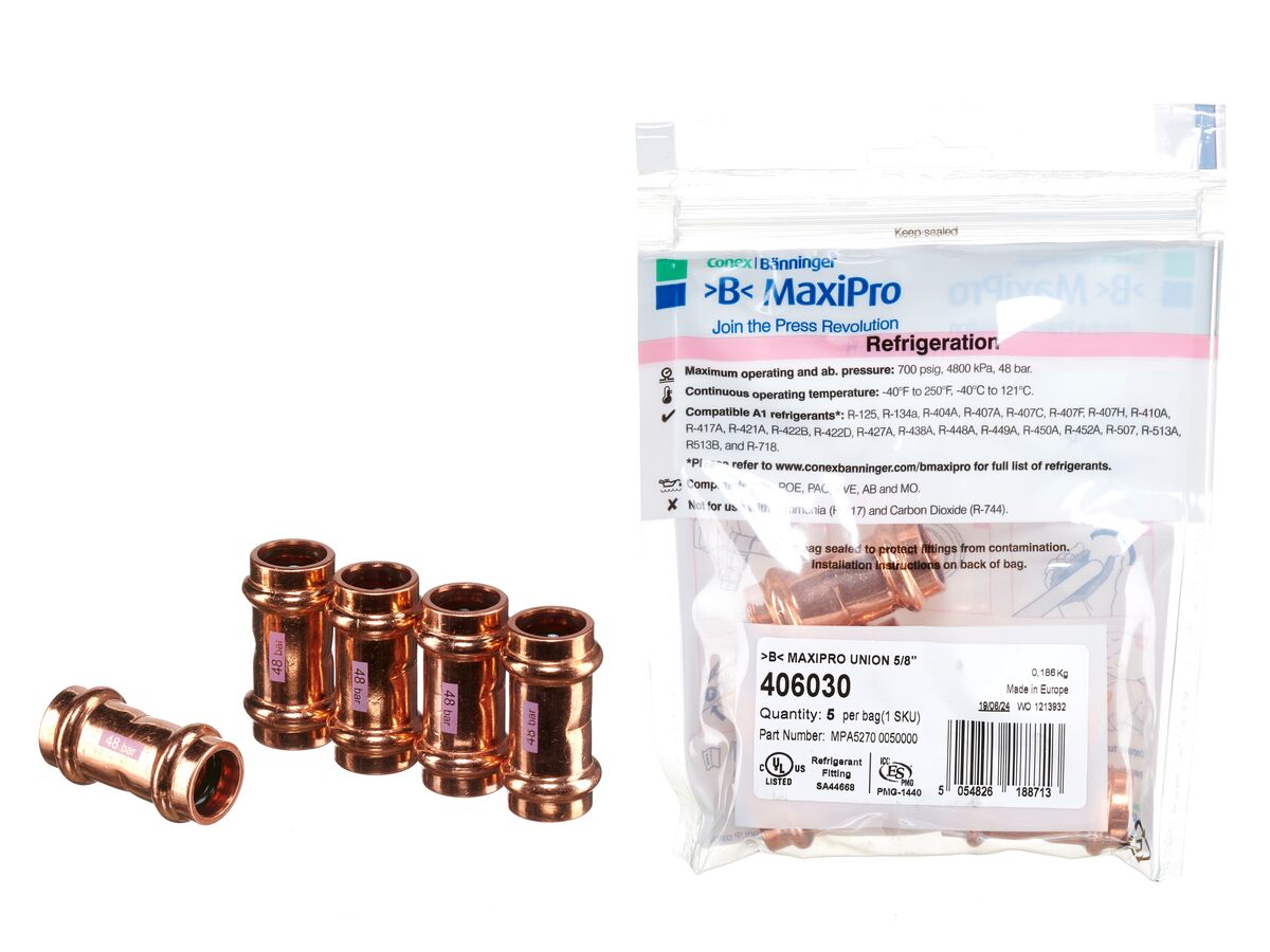 >B< Maxipro Union 5/8" Bag of 5