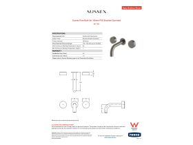Specification Sheet - Sussex Pure Bath Set 160mm PVD Brushed Gunmetal