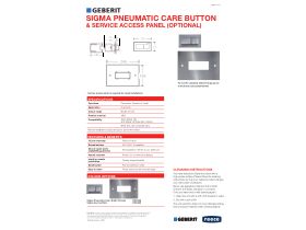 Technical Guide - Geberit Sigma Pneumatic Front Access Plate Only Brushed Stainless Steel