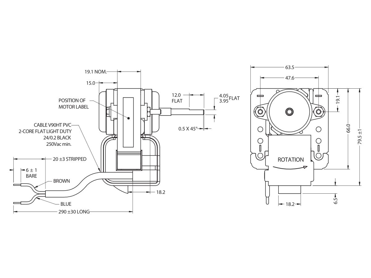 Fasco Fan Motor ACW 0.3A J06RF17