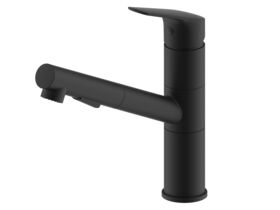 Hero - Posh Solus Standard Sink Mixer Tap with Pull Out Matte Black (5 Star) Lead Free